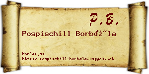 Pospischill Borbála névjegykártya